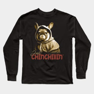 Soft Fur Symphony Chinchilla Just Chinchillin' Tee for Pet Admirers Long Sleeve T-Shirt